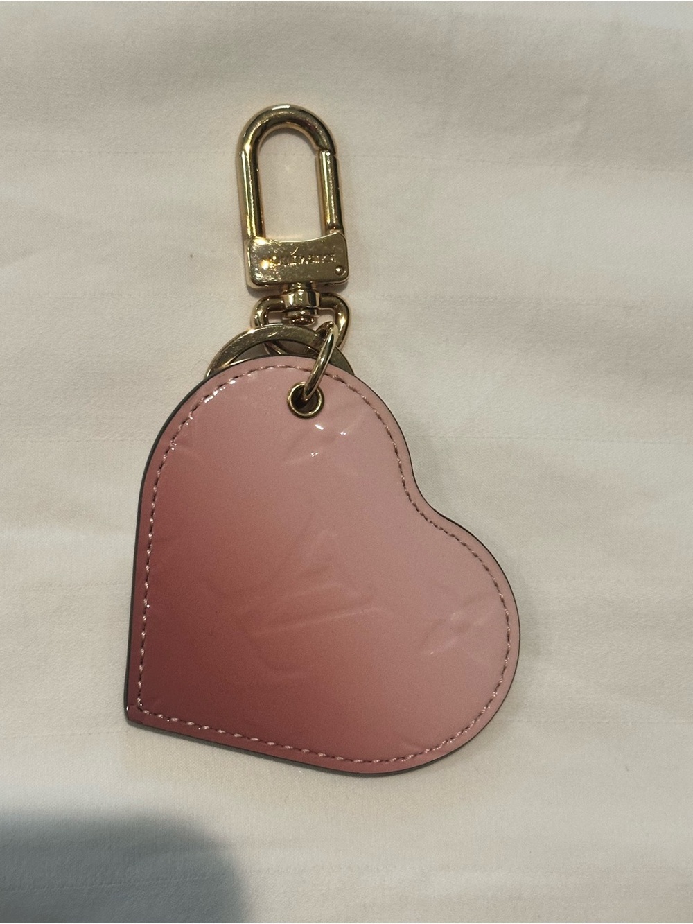 Louis Vuitton Vernis Pink Degrade Heart Bag Charm